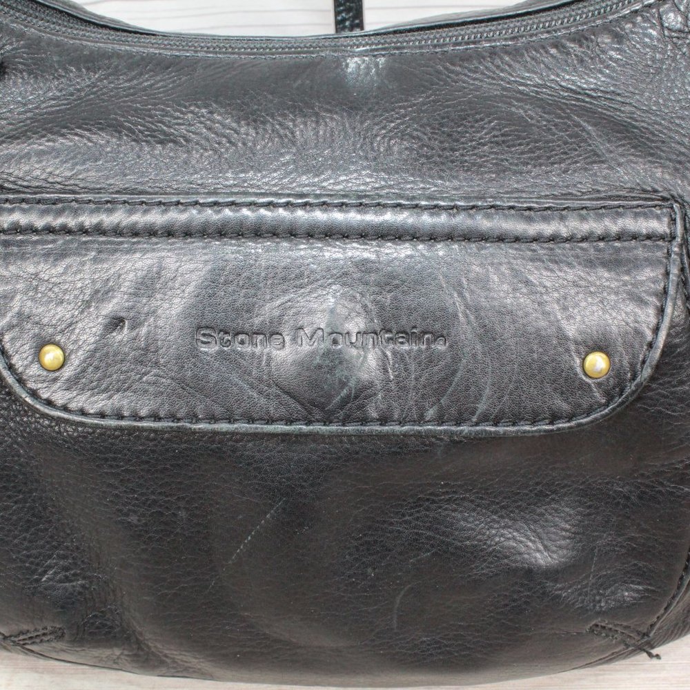 Stone Mountain Womens Black Nylon Shoulder Crossbody Bag - Picture 2 of 9